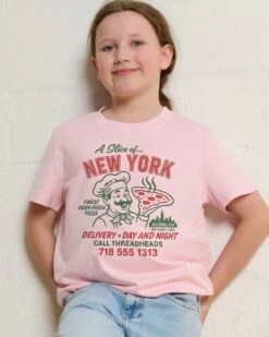 A Slice Of New York Kids T-Shirt -Threadheads Clothing KidsPinkTee b6bd9c0b 4206 4c45 941c 36a87e2df418