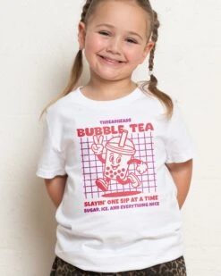 Bubble Tea Kids T-Shirt -Threadheads Clothing KidsWhiteTee 1ddc0d10 c066 4d5d b58c 664352232b68