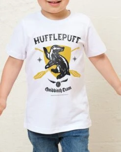 Harry Potter Hufflepuff Quidditch Team Kids T-Shirt -Threadheads Clothing KidsWhiteTee 1f454e84 eefe 4551 8eae 1c667d7cb94a