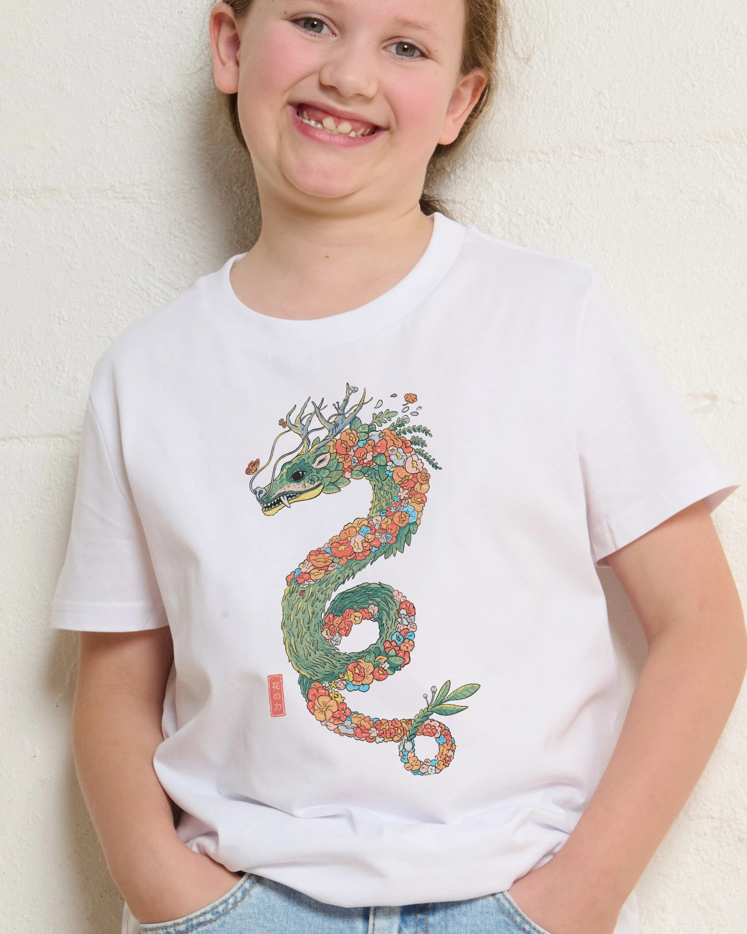 Flower Dragon Kids T-Shirt 4 Flower Dragon Kids T-Shirt - Image 2
