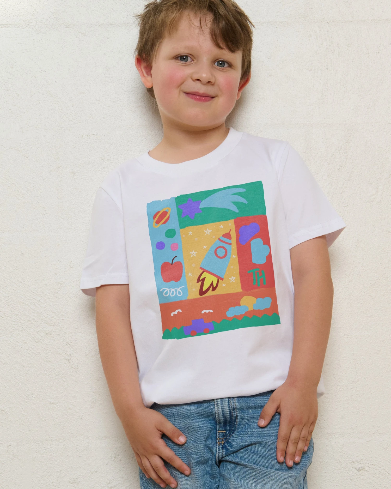 Rocket Painting Kids T-Shirt 5 Rocket Painting Kids T-Shirt - Image 3