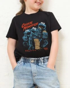 Sesame Street Cookie Kaiju Kids T-Shirt