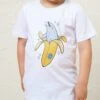 Banana Dolphin Kids T-Shirt -Threadheads Clothing Kids White Tee 295c790f 1215 4b81 b6a6 1fed9cf3ff3d