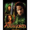 Vintage Aragorn Art Print -Threadheads Clothing LOTR Aragorn WallArtMockUp 1