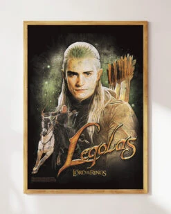 Vintage Legolas Art Print -Threadheads Clothing LOTR Legolas WallArtMockUp 4