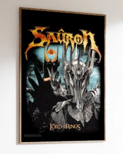 Vintage Sauron Art Print -Threadheads Clothing LOTR Sauron WallArtMockUp 2