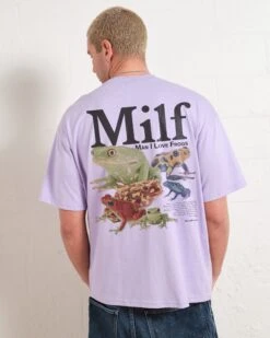 Man I Love Frogs Front And Back Oversized Tee -Threadheads Clothing LilacOversized Back c603e975 5be9 4571 81c5 e0d17680d822
