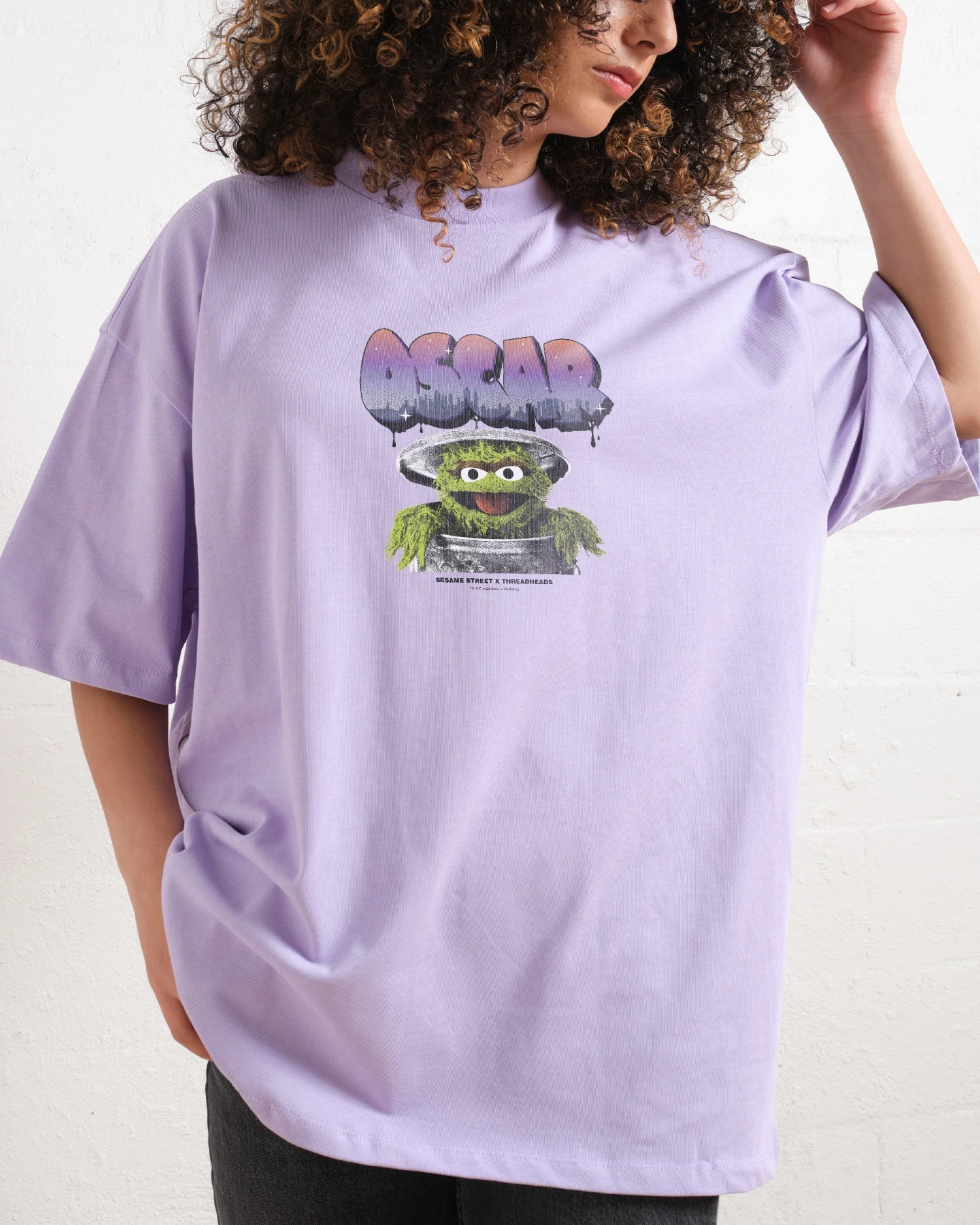Sesame Street Oscar Graffiti Oversized Tee 5 Sesame Street Oscar Graffiti Oversized Tee - Image 3