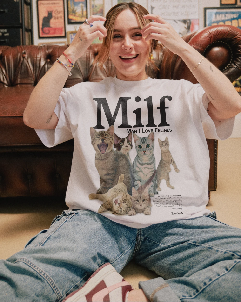 Man I Love Felines Oversized Tee 3 Man I Love Felines Oversized Tee