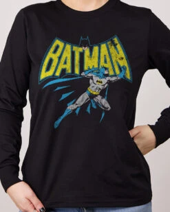 DC Bat Attack Logo Long Sleeve