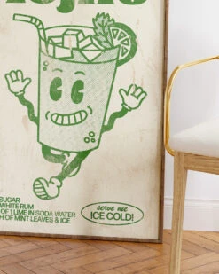 Mojito Art Print -Threadheads Clothing Mojito WallArtMockUp 3