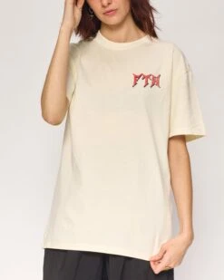 F**k The World T-Shirt -Threadheads Clothing Natural Close Up Front a2f9b01a c44c 4d19 8e4c a1c76825f4ec