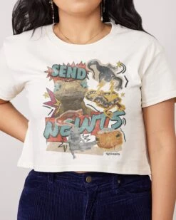 Send Newts Crop Tee -Threadheads Clothing Natural CropTeeFront