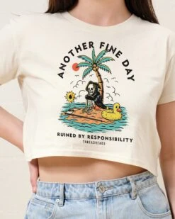 Another Fine Day Ruined By Responsibility Crop Tee -Threadheads Clothing Natural CropTeeFront 2ca4e996 268a 444f ac6e 7b0e81dc1e81