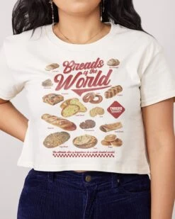 Breads Of The World Crop Tee -Threadheads Clothing Natural Crop Tee Front 0b469f99 b7a7 4527 bf15 90293ac2808f
