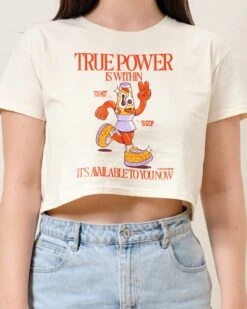 True Power Crop Tee -Threadheads Clothing Natural Crop Tee Front 16c59e05 8b5d 40bf 95b7 70bbb956aab0