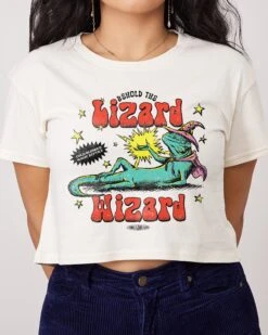 Lizard Wizard Crop Tee -Threadheads Clothing Natural Crop Tee Front 338ef3c2 359e 40f2 a1d7 9293c135db33