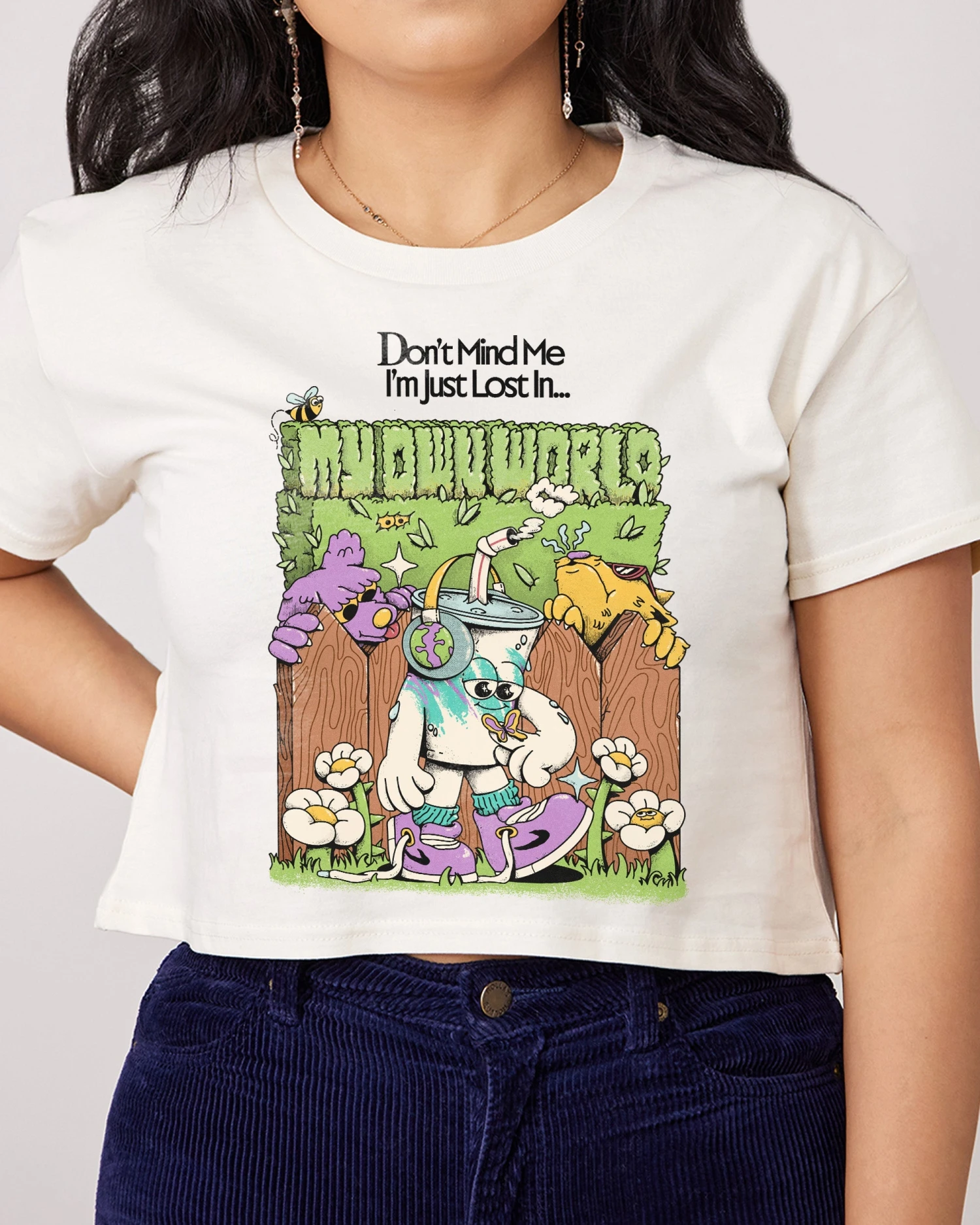 In My Own World Crop Tee 3 In My Own World Crop Tee