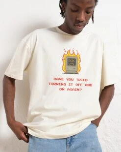 Off And On T-Shirt -Threadheads Clothing Natural Front 497416d1 5cb1 4a93 9fac 74e2310851a4