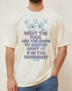 Excited Birds T-Shirt 9 Excited Birds T-Shirt -Threadheads Clothing Natural Front d93a6aab 5b0b 4b38 81d5 78a5836bc1ac