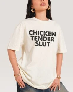 Chicken Tender Slut T-Shirt -Threadheads Clothing Natural Front e126d322 d5a7 45aa abce 791fcbb4eb1e