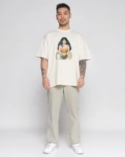 DC Wonder Woman Oversized Tee -Threadheads Clothing Natural Full Body Oversized Front 37ea4208 e148 4931 9591 463bc127b2be