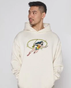 DC Wonder Woman Lasso Of Truth Hoodie -Threadheads Clothing Natural Hoodie Close Up Front ba5b0b61 e4ba 452b ab48 5d9274a474d8