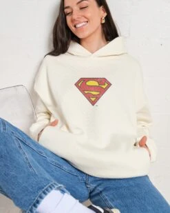 DC Superman Classic Logo Hoodie 12 DC Superman Classic Logo Hoodie -Threadheads Clothing Natural Hoodie Women Front 38a87b3d ee9f 40ff 83cb 873cbb35308a