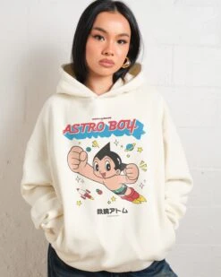 Astro Boy Classic Hoodie -Threadheads Clothing Natural Hoodie Women Front 59670258 5778 4c11 bb0f e556e840fe34