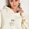 Boo Ghost Hoodie -Threadheads Clothing Natural Hoodie Women Front 632200f2 7ee4 4147 bc99 1be52b2bf63e