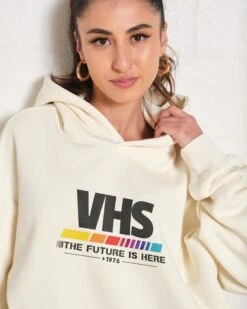 VHS - The Future Is Now Hoodie 12 VHS - The Future Is Now Hoodie -Threadheads Clothing Natural Hoodie Women Front 7c02c014 4f8d 4b0c 84f2 4170fcb6fa82