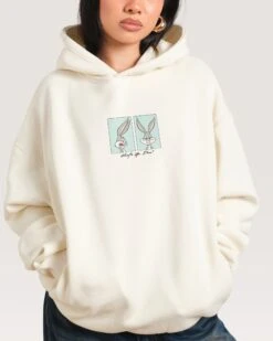 Looney Tunes What’s Up, Doc? Hoodie -Threadheads Clothing Natural Hoodie Women Front 932a8e8e 8fbc 4b3d a597 5f5dfb6feefc