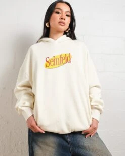 Seinfeld Logo Hoodie -Threadheads Clothing Natural Hoodie Women Front a48a5216 0430 4404 a764 ca840fe2cda1