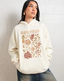 Dead Plants Club Hoodie -Threadheads Clothing Natural Hoodie Women Front febe8222 6b7f 49ae ba41 7355b19d429e