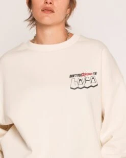 Loco Sweatshirt 9 Loco Sweatshirt -Threadheads Clothing Natural Jumper Close Up Front 1 dea4fb08 7d1f 4195 8535 780114aad598