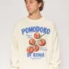 Pomodoro Di Roma Sweatshirt -Threadheads Clothing Natural Jumper Close Up Front 4276dd64 a7e6 4b17 9536 7ce701bbab7a