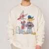 Looney Tunes Bugs & Daffy West Coast Sweatshirt -Threadheads Clothing Natural Jumper Close Up Front 7d19b992 b1cc 4283 8531 47f09997e7a5