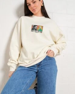 Don't Kill My Vibe Sweatshirt -Threadheads Clothing Natural Jumper Women Front 41fbd7bd d547 4ee8 baca 5a4708e823a3