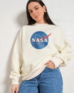 NASA Meatball Sweatshirt -Threadheads Clothing Natural Jumper Women Front 51507fbd 2a0d 42e3 8b5c 964c7fda24cf