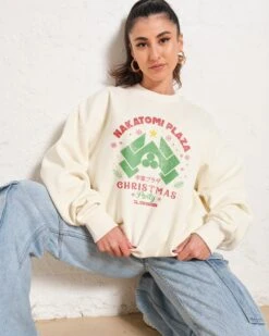 Nakatomi Christmas Party 1988 Sweatshirt -Threadheads Clothing Natural Jumper Women Front e86068e5 9337 4616 a698 ecb29ac5d699