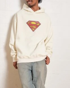 DC Superman Classic Logo Hoodie 13 DC Superman Classic Logo Hoodie -Threadheads Clothing Natural Men Hoodie Front 522d0768 6928 4c60 865a 6cbc335c312b