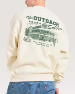 Outback Saloon Hoodie -Threadheads Clothing Natural Men Jumper Back 4a2ef7bd 00b7 4c1a 90de 0dddac07edcc