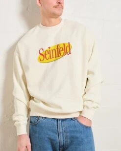 Seinfeld Logo Sweatshirt -Threadheads Clothing Natural Men Jumper Front 231c6c48 8198 44a5 9859 1a4a5504edd7