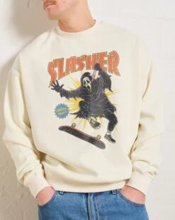 Slasher Sweatshirt 11 Slasher Sweatshirt -Threadheads Clothing Natural Men Jumper Front 2ec81d6d 71bd 43db 9918 8e506f1e8003