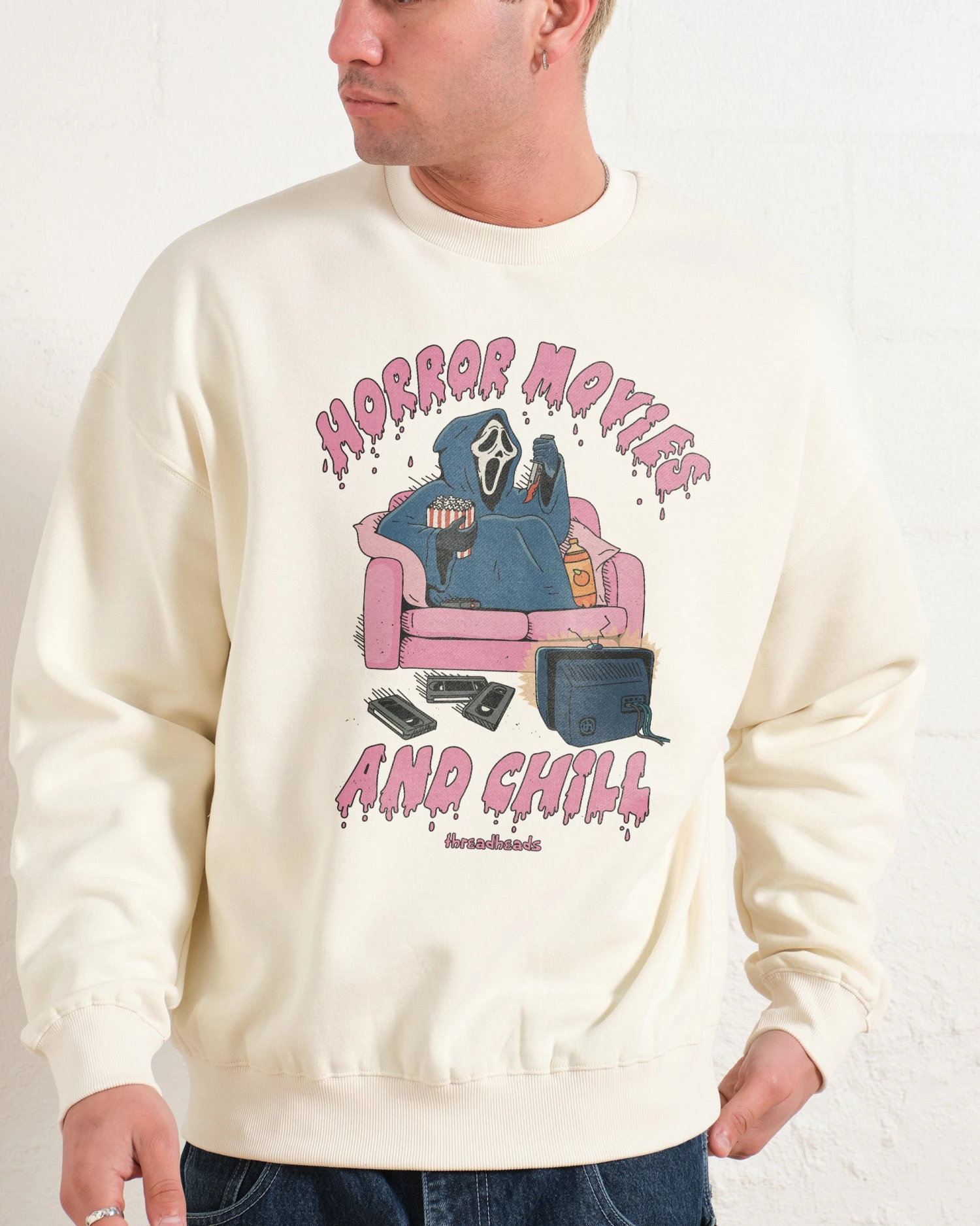 Horror Movies And Chill Sweatshirt 6 Horror Movies And Chill Sweatshirt - Image 4