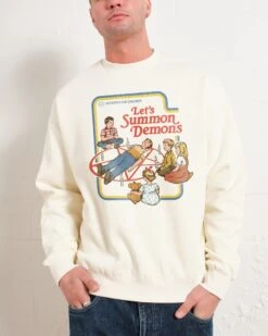 Let's Summon Demons Sweatshirt -Threadheads Clothing Natural Men Jumper Front ecb0ace5 cb18 4d0a a2a2 6c054487cf44