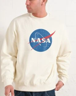 NASA Meatball Sweatshirt -Threadheads Clothing Natural Men Jumper Front fc4ddad9 aee9 4a11 bb11 a91825f80763