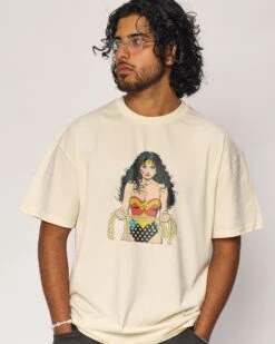 DC Wonder Woman Oversized Tee -Threadheads Clothing NaturalOversized Close Up Front 5026efbc 9e39 485b bcb0 06aa2c07966b