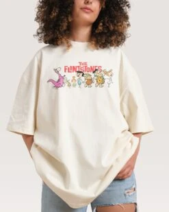 We're The Flintstones Oversized Tee -Threadheads Clothing NaturalOversized Front d170fd9a a384 42ba b4e8 2bcab52e3f59