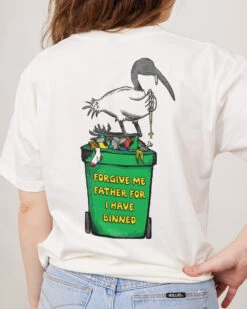 Forgive Me For I Have Binned T-Shirt -Threadheads Clothing Natural Mens Ecom Back Shots